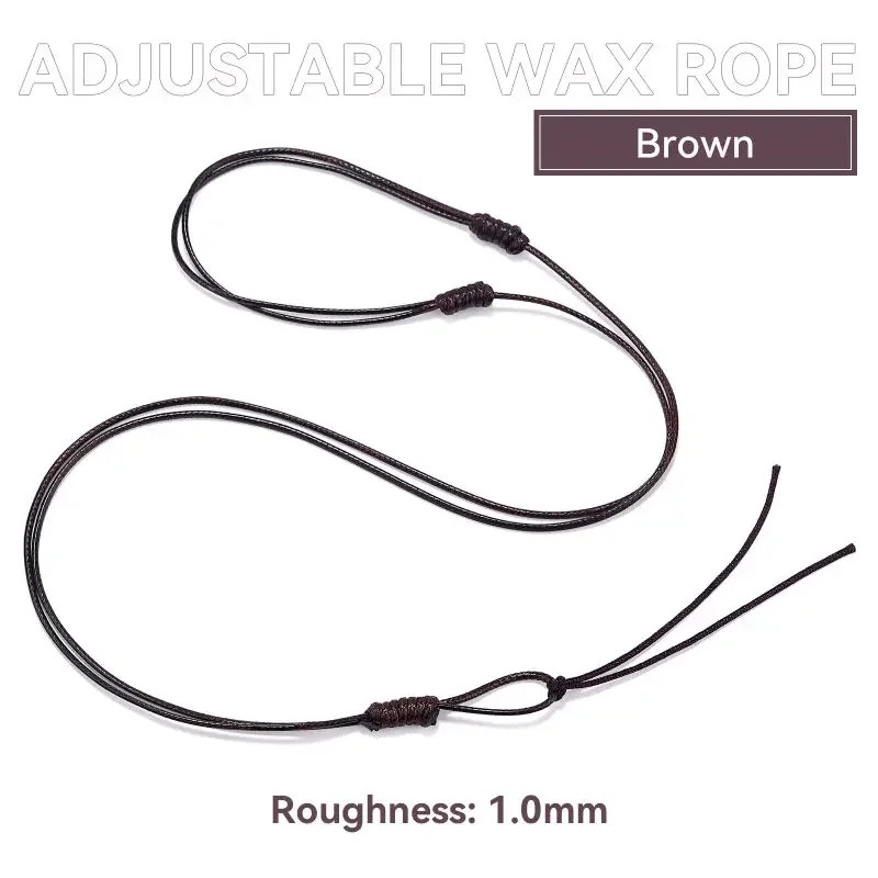 1/10/50Pcs 1/1.5/2Mm Adjustable Choker Necklace Genuine Black Wax Leather Knot S