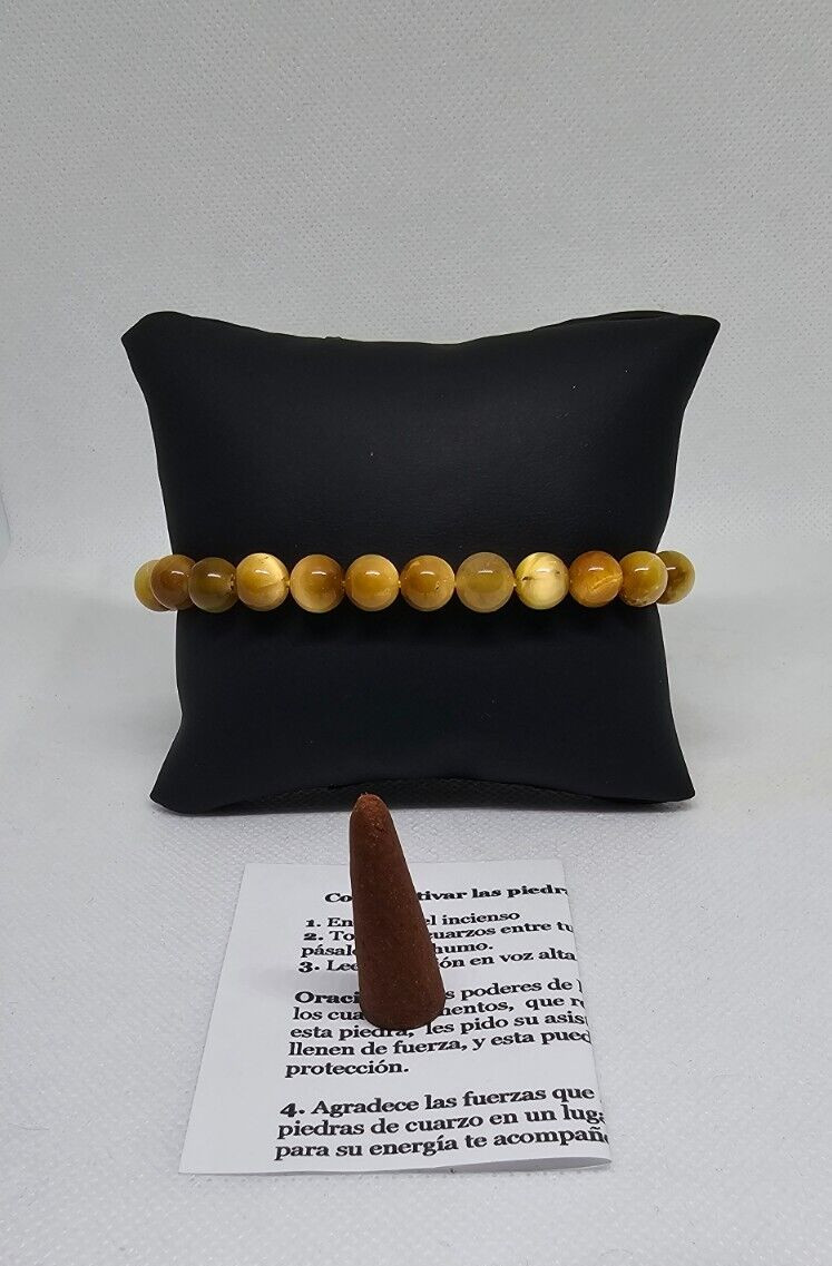 CITRINO PULSERA CUARZO ATRAE DINERO BUENA SUERTE EN EL NEGOCIO TRABAJO INCIENSO