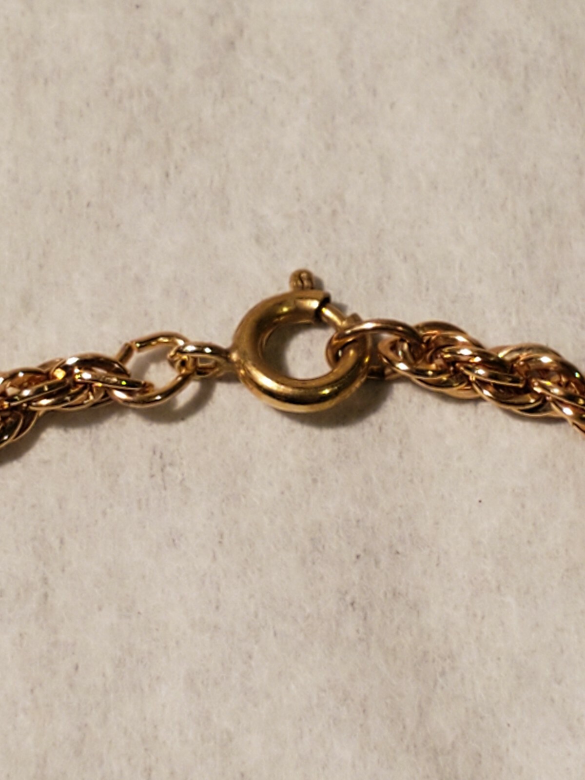 Gold French Rope Chain 18 inch 3mm 24k Gold Plated Necklace Chain Yellow Gold