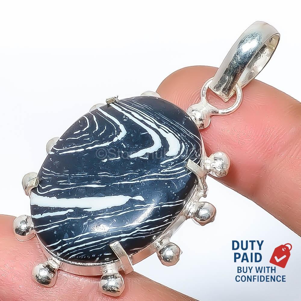925 Silver Plated Genuine Jasper Handcrafted Birthday Artisan Pendant Jewelry