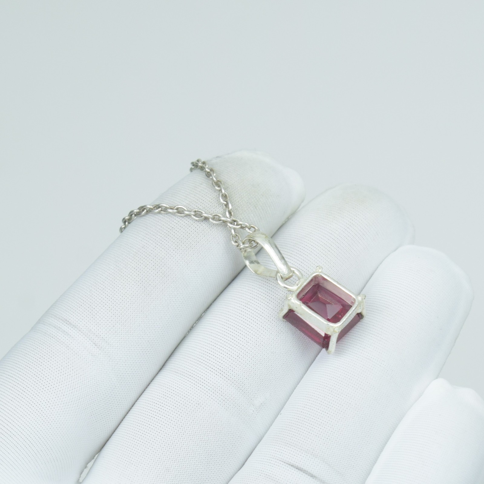 14Ct Emerald Red Ruby Pendant Jewelry, Marvelous 925 Sterling Gemstone Jewelry,