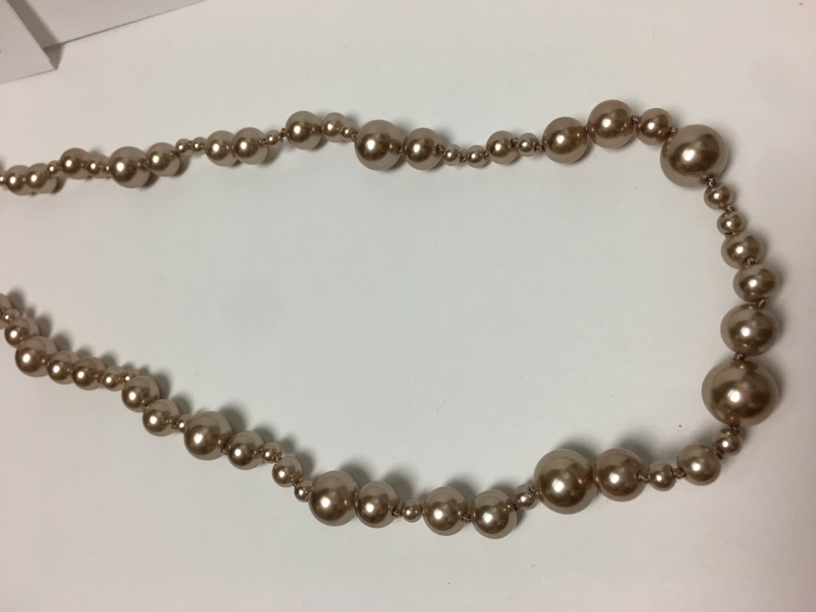 J. Crew Pink Imitation Faux Pearl Link Necklace 26″ Long