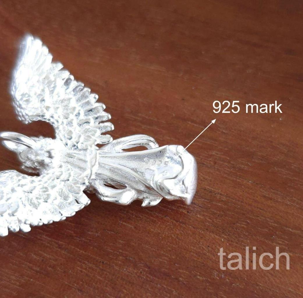 Shiny 925 Sterling Silver Open Wings Praying Angel Pendant Necklace Unique Gift