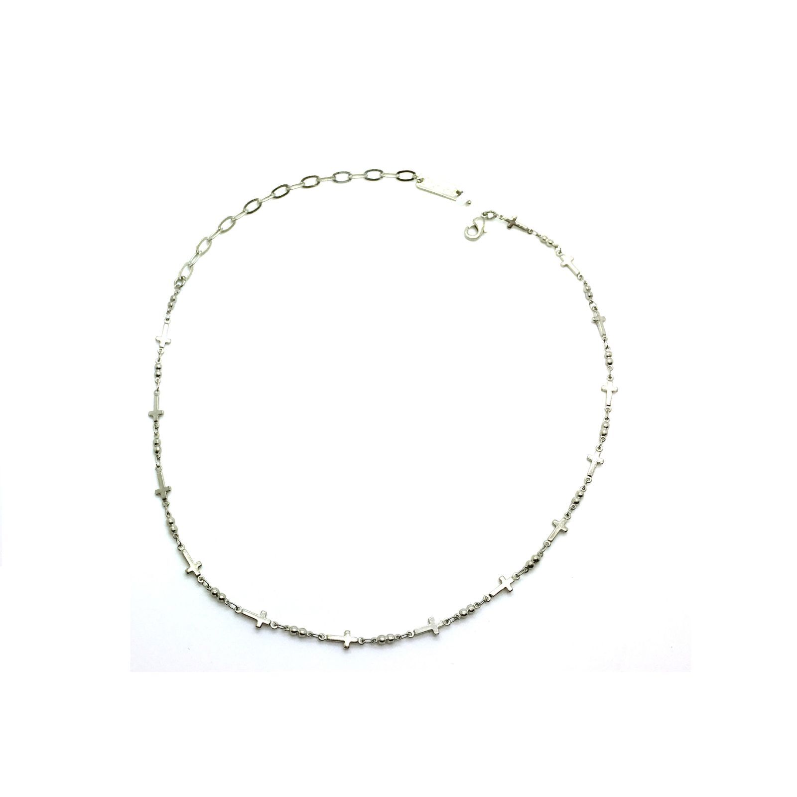 Mariana Women’s Cross Necklace Rhodium Plated Crystal 21″ Chain