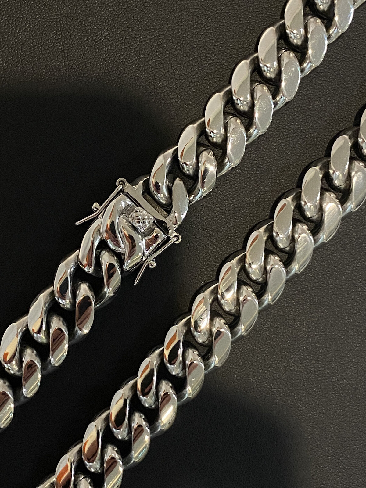 14mm Mens Real Miami Cuban Link Choker White Gold Plated SS Real HipHop Necklace
