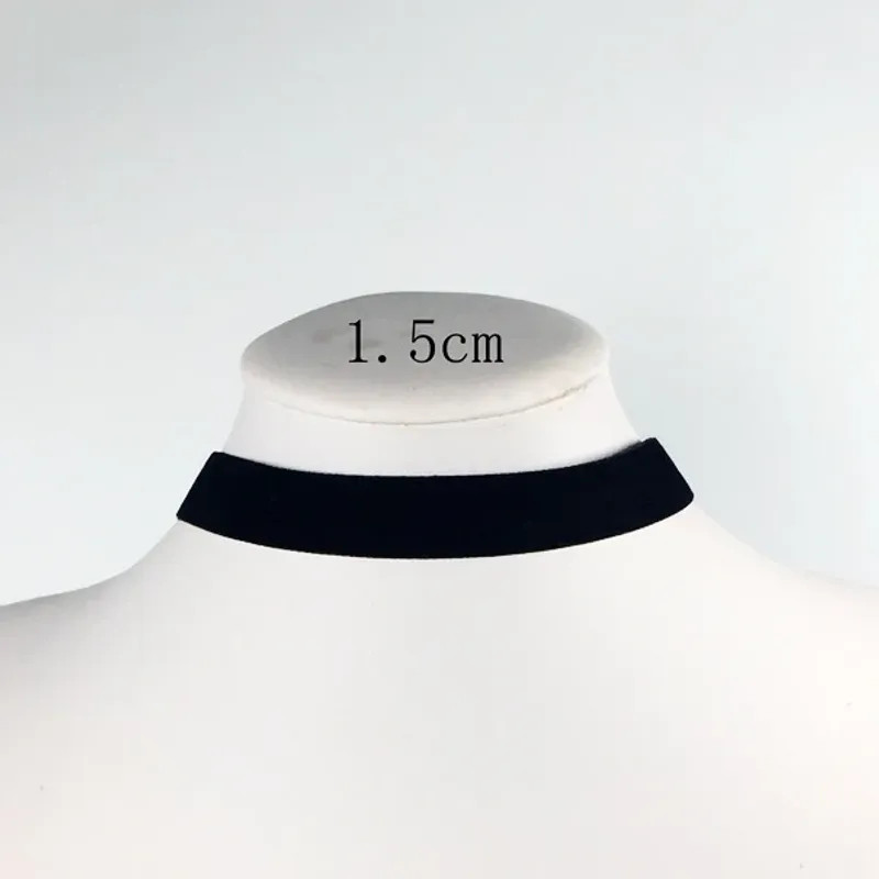 Korean Fashion Womens Accessoires Punk Gothic Soft Black Velvet Choker Necklace