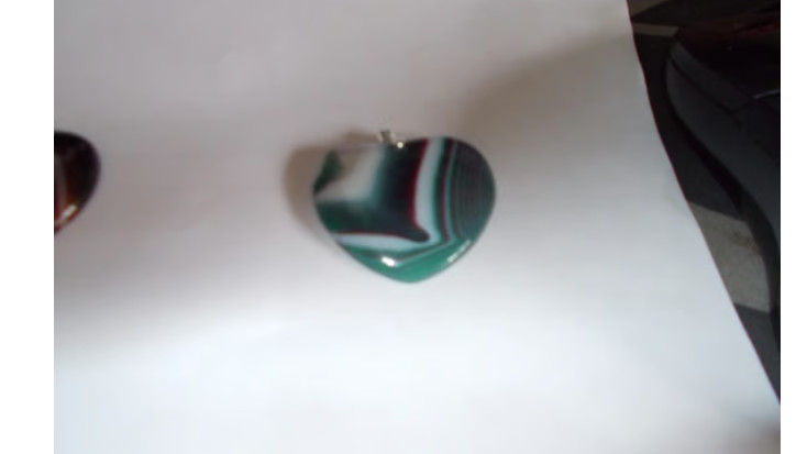 Beautifull Multi Color Heart Onyx Pendant & 18″ Necklace! FREE SHIP IN THE USA!