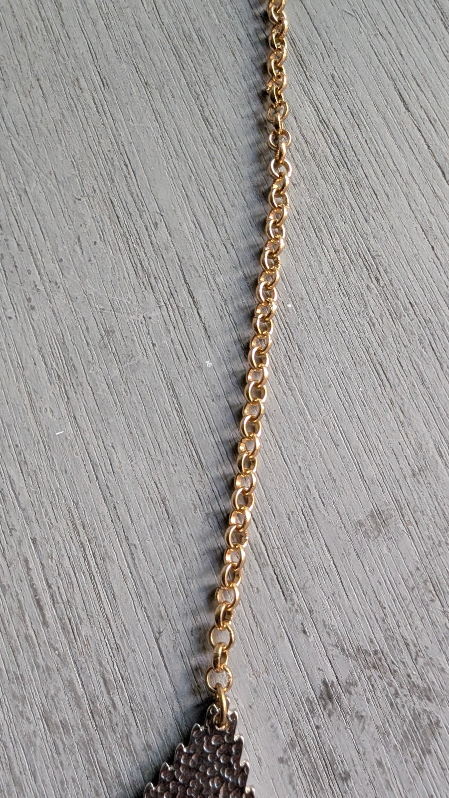 Layered Chain Necklace Three Strands, Two-Tone, Gold Silver 33″ Long Necklace