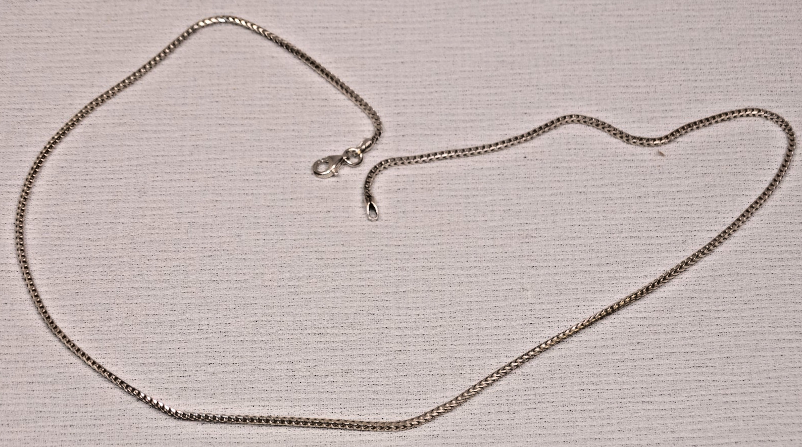 J112 P LUX ITALY 925 STERLING SILVER FRANCO LINK CHAIN NECKLACE 19″ 5 GRAMS 1 MM