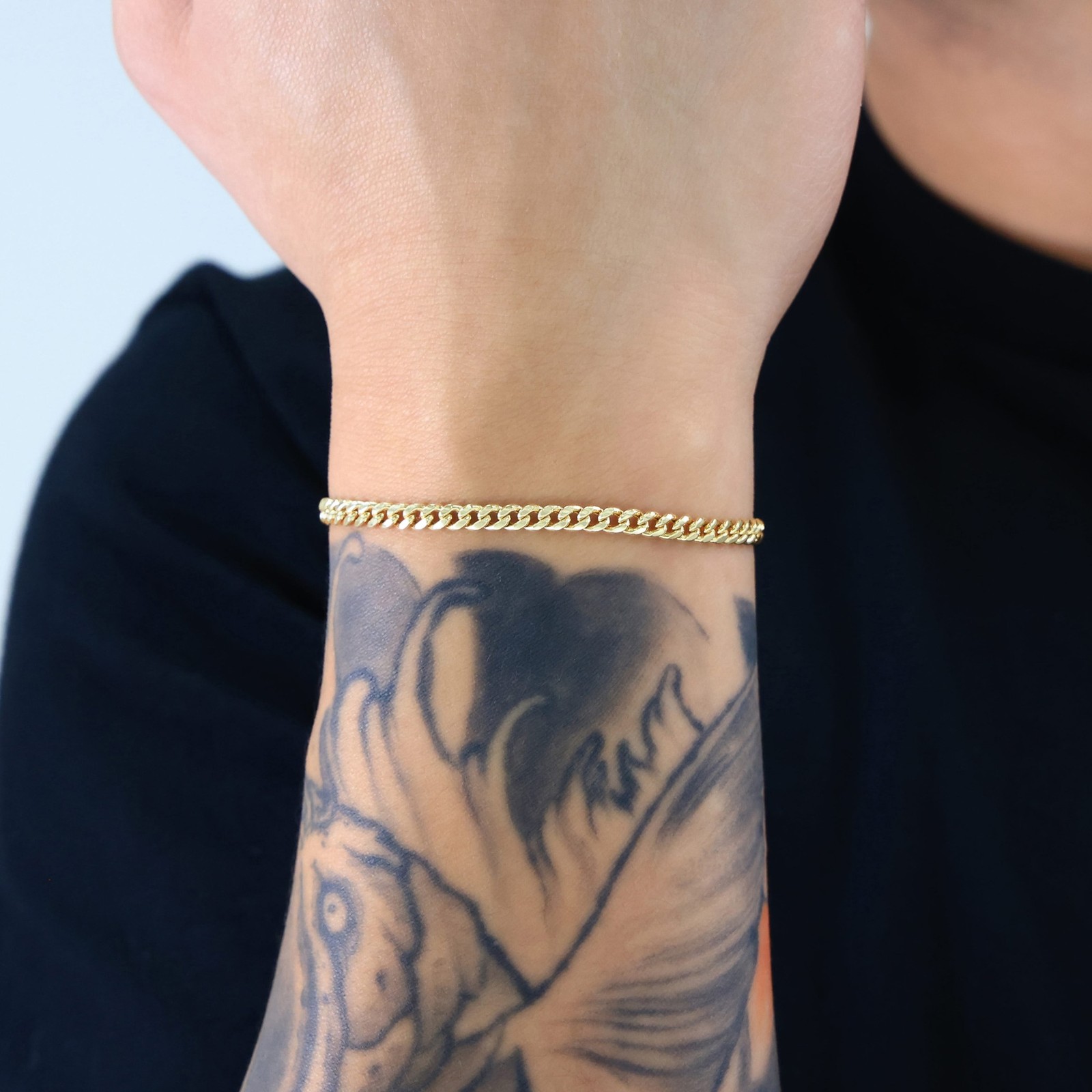 10K Yellow Gold 4mm Real Miami Cuban Link Chain Mens Bracelet Italian Made 9″