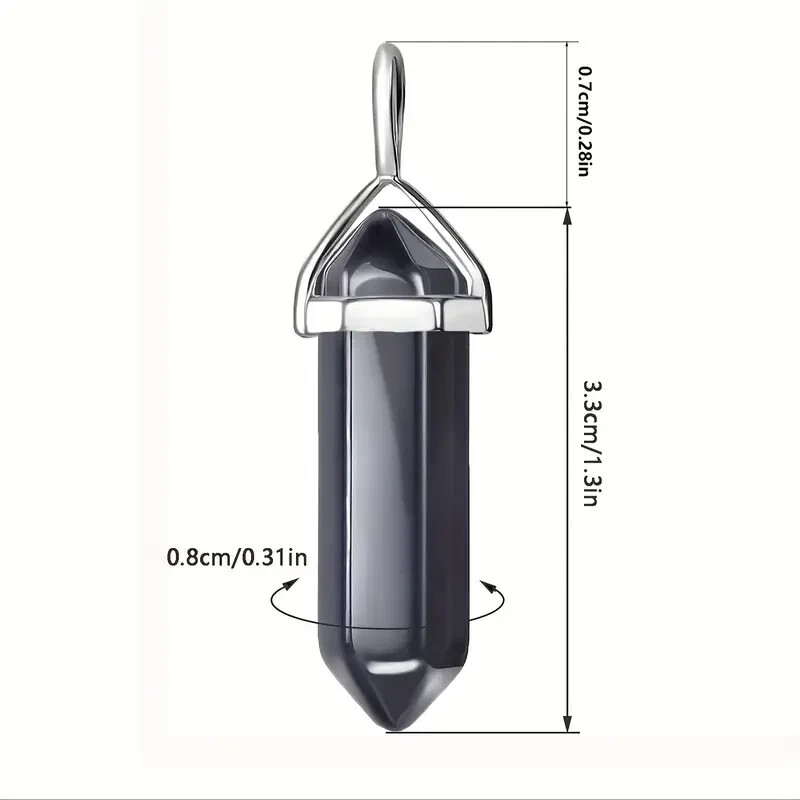 Beautiful Black Obsidian Pendant & 17″ Necklace. FREE SHIPPING IN THE USA!