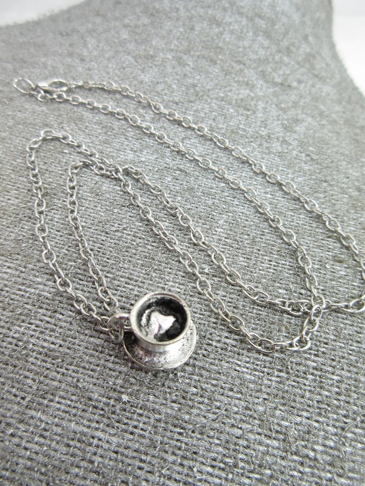 3D Cup Coffee Necklace Latte Heart Cappuccino Lover Espresso Barista Gift Charm