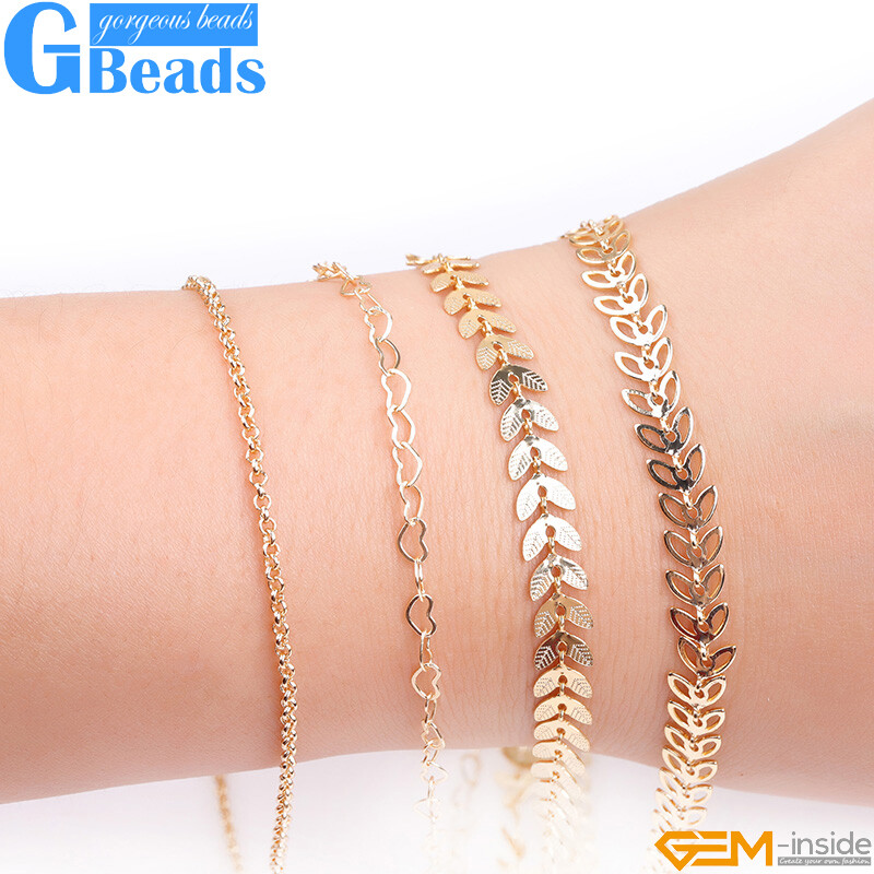 39.3inch Brass 14K Gold Filled Women Cable Chains for Necklace Jewelry Making