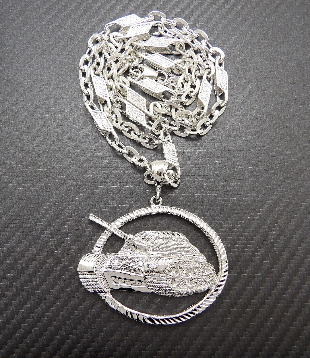 New No Limit Record Tank Pendant 6mm/30″ Link Chain Hip Hop Necklace RC4014