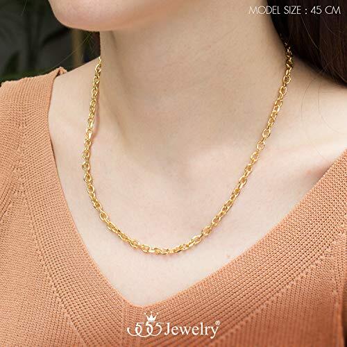555Jewelry 5mm Stainless Steel Cable Chain Necklace for Men & Women, 16-24 Inch