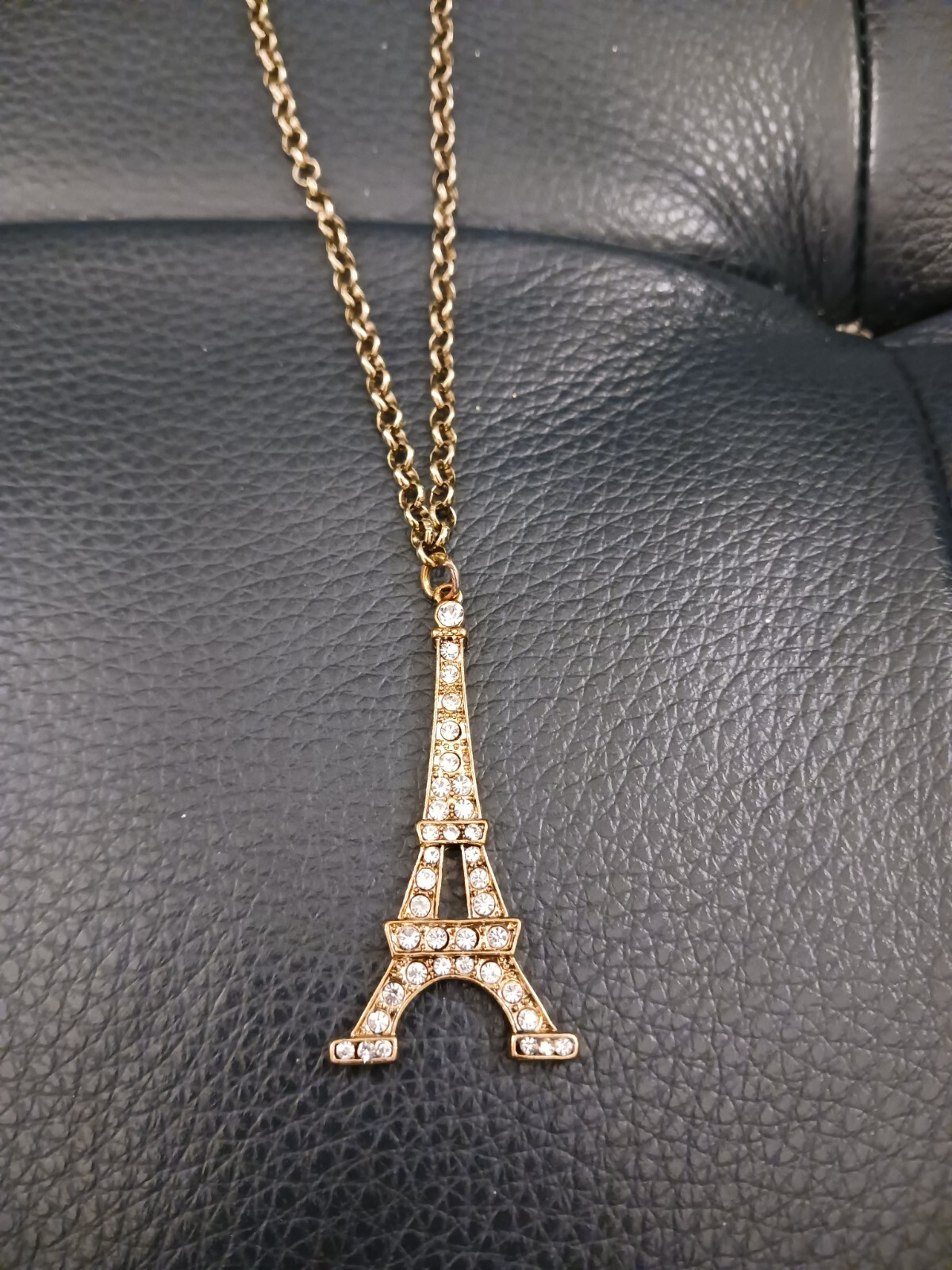 Paris! Le Tour Eiffel with Faux Diamonds Necklace by a.n.a