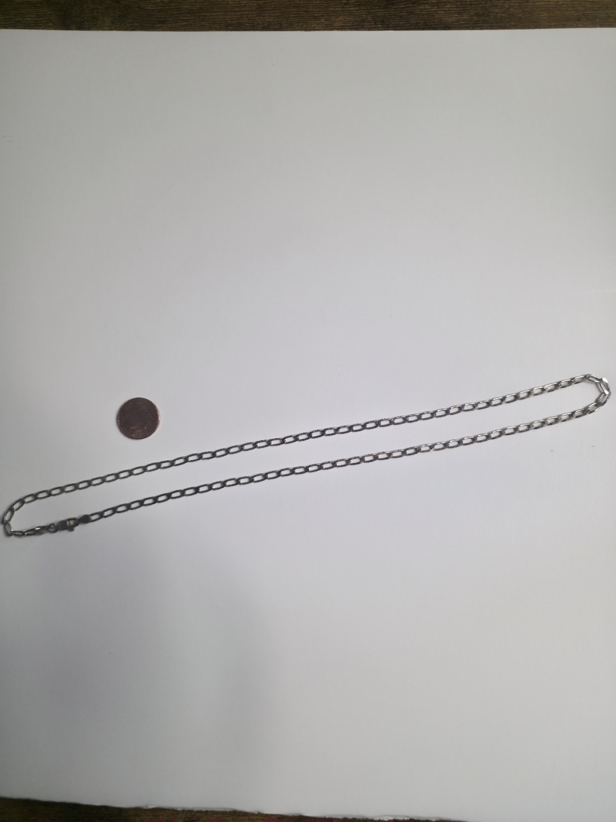 925 Sterling Silver Figaro Chain Necklace, Italy 11.50 Grams (20 Inch)