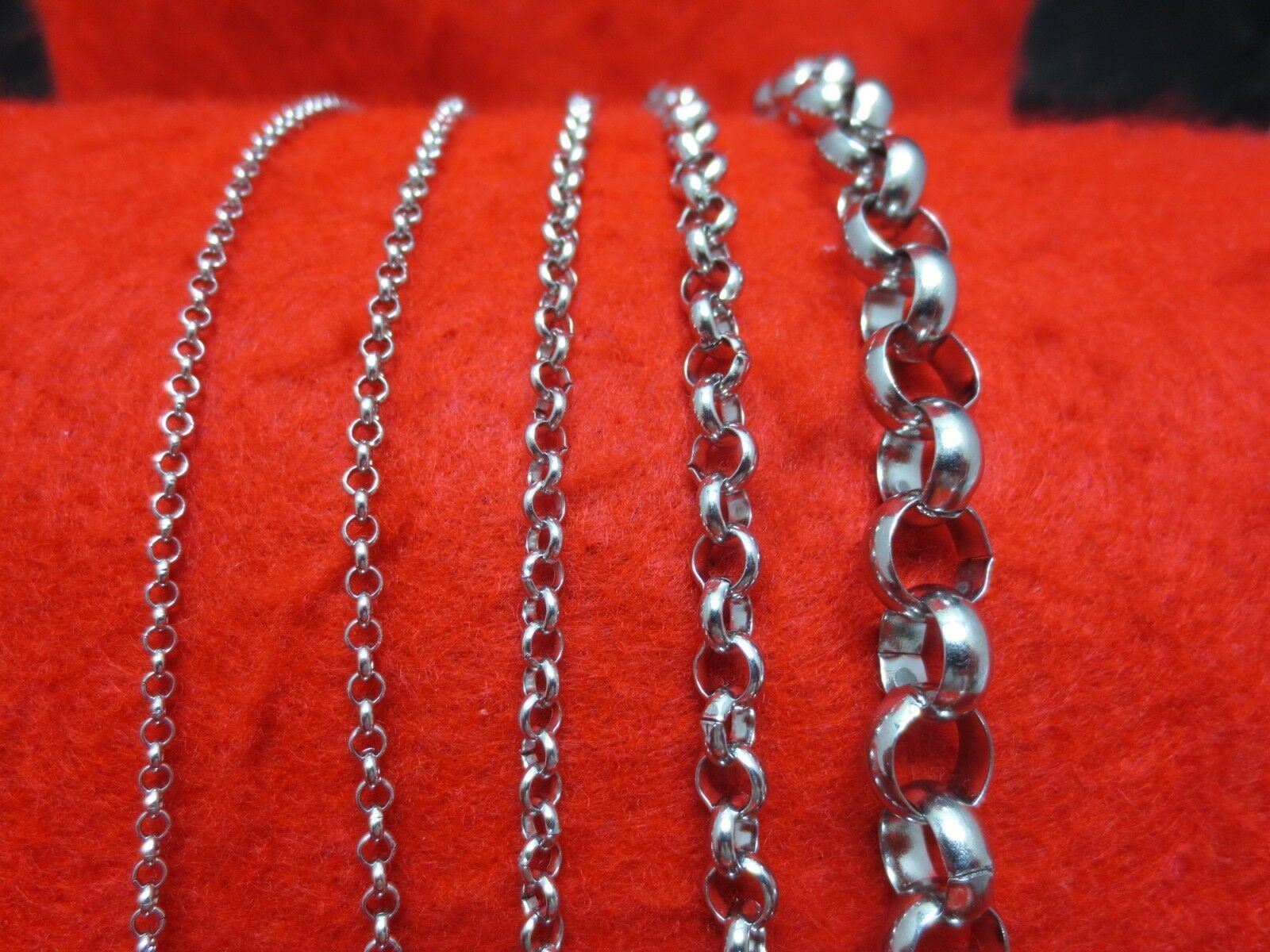 3mm-10mm 16″-84″ SILVER STAINLESS STEEL STUNNING ROLO LINK ROPE CHAIN NECKLACE