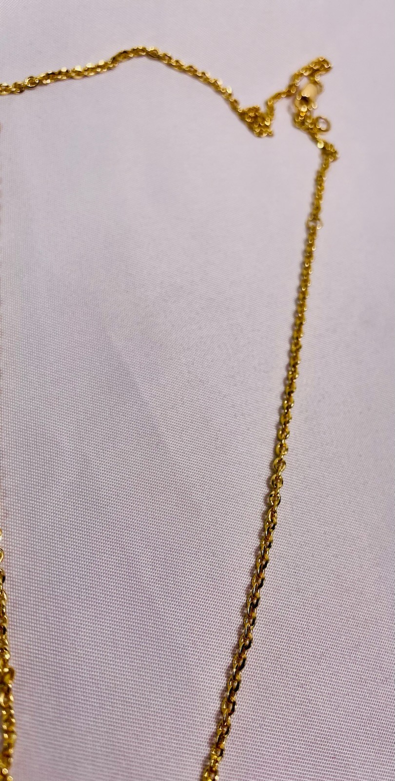 2 Pc Fashion Necklace Lot Gold Tone Mother of Pearl Clover & Silver Tone Chains