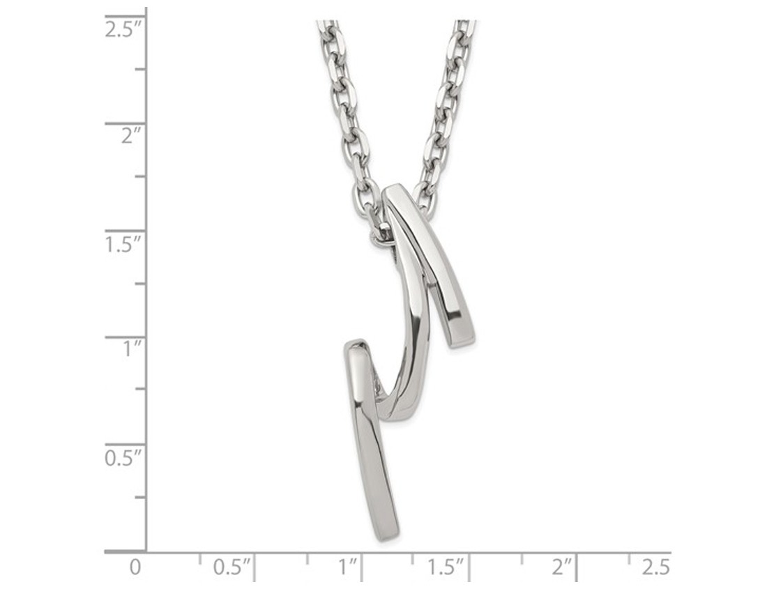 Stainless Steel Polished Necklace (24 Inches)