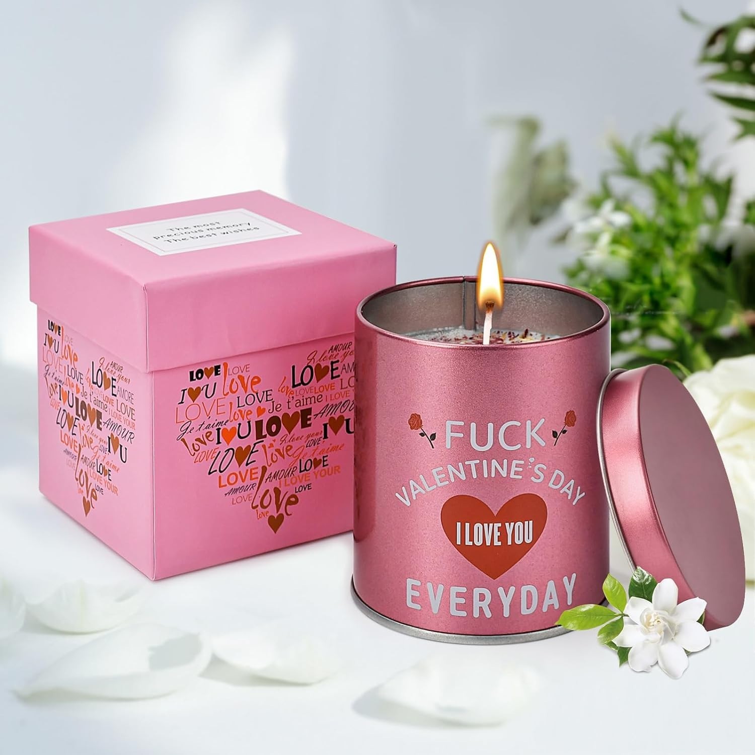 Valentines Day Gift Candles, Wife Romantic Valentine Present For Her I Love You