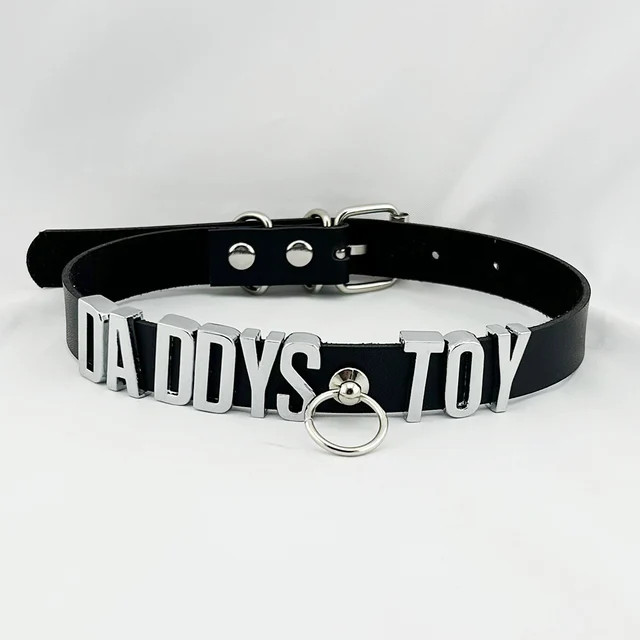 Collar BDSM Gift Pu Leather Custom Choker Necklace Punk DIY Chocker Party L7