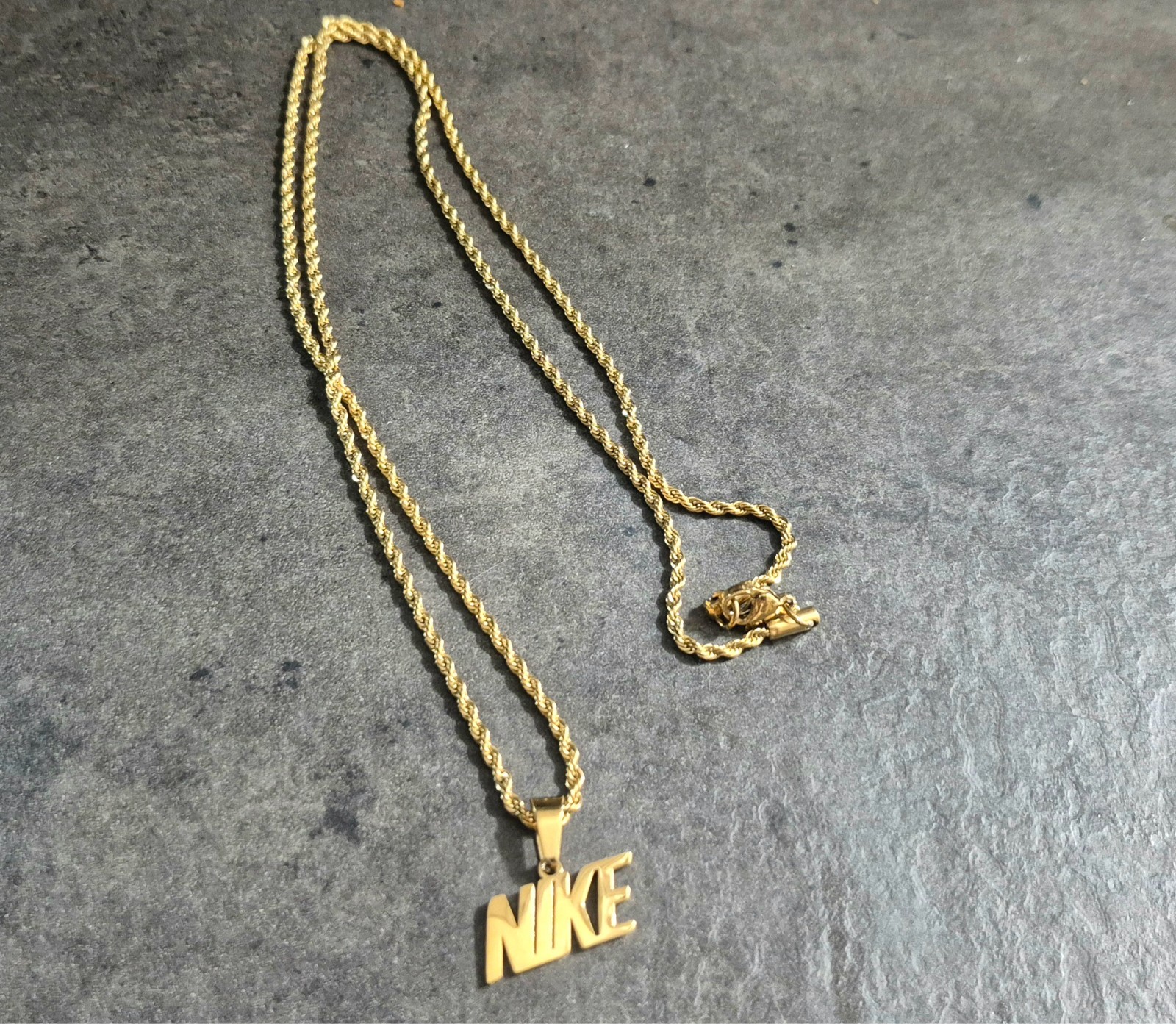 Gold Chain Nike 22 Inch 14k Gold Plated Necklace
