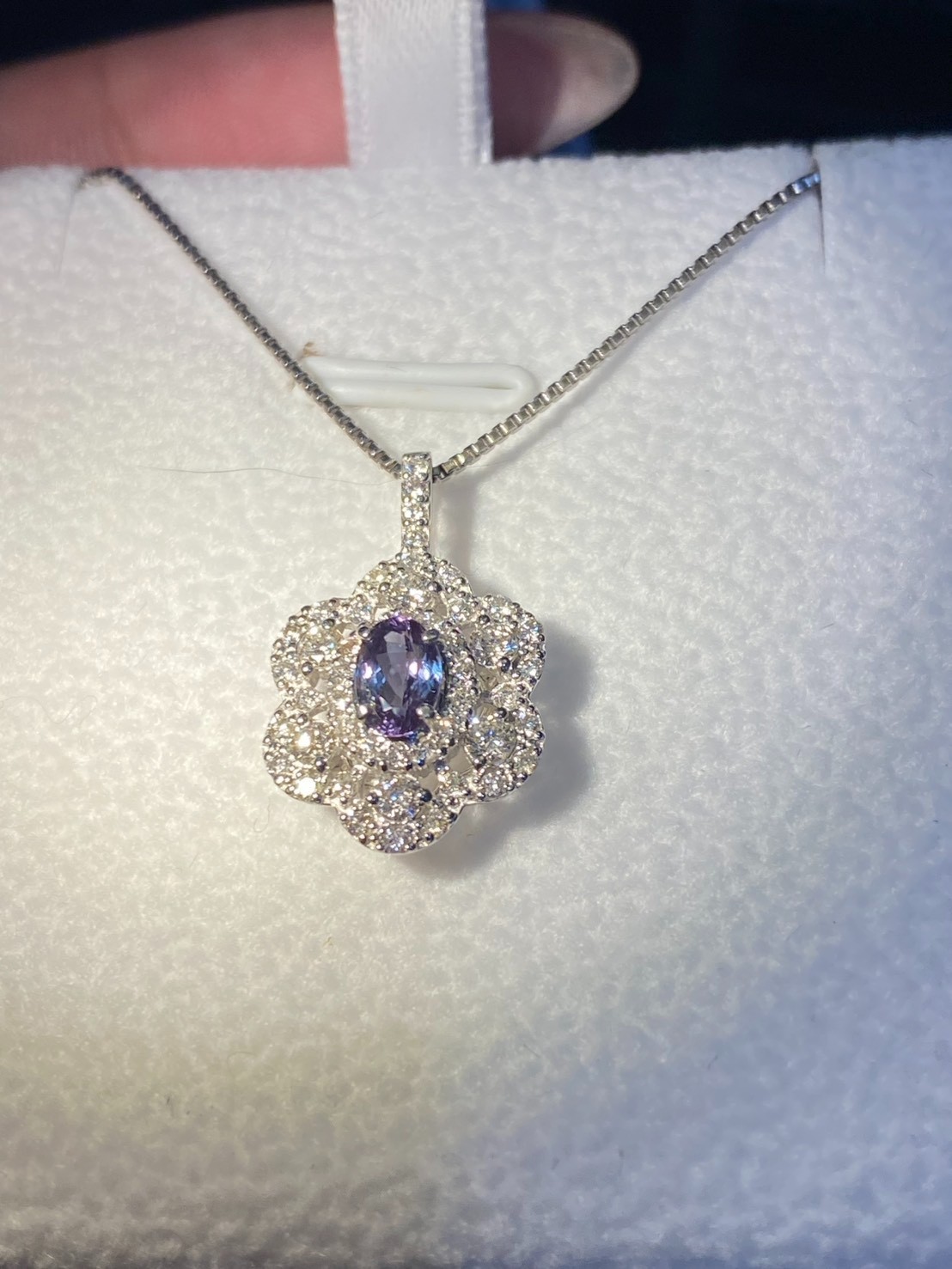 [jerseychou] Natural alexandrite 0.45 ct ,pt850~pt950 , TGC