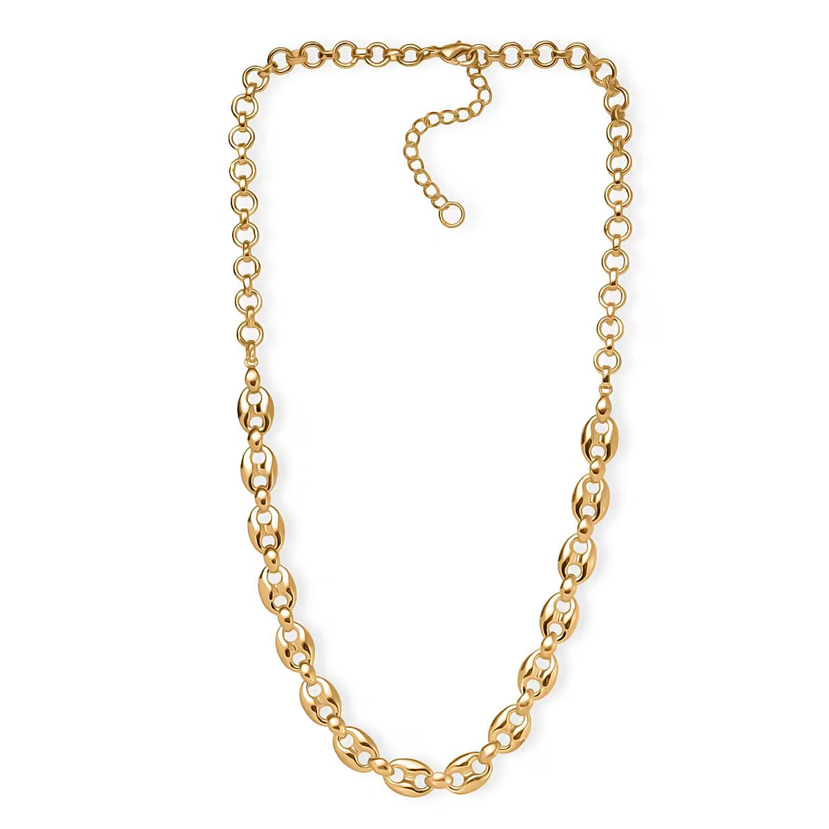 Mariner Link Necklace in 18K Yellow Gold Plated Bronze 18-20 Inches Christmas