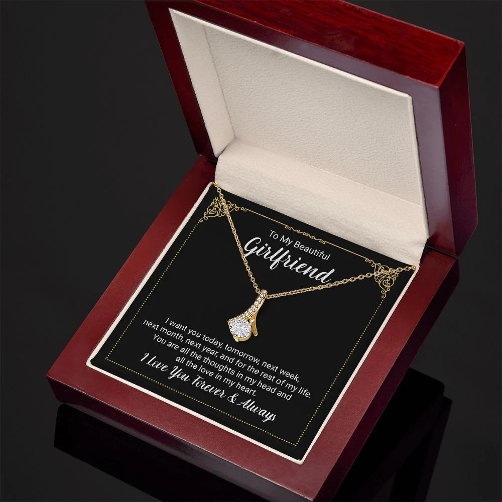 To My Beautiful Girlfriend Always And Forever Alluring Beauty Necklace