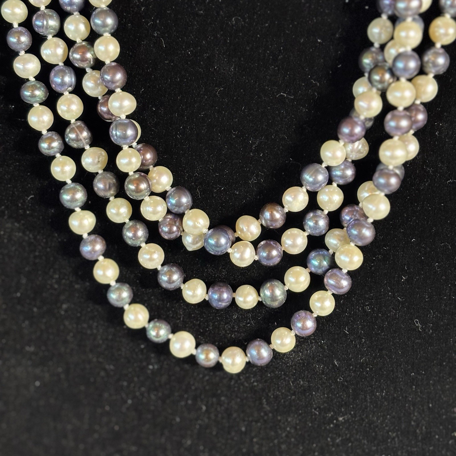 Genuine Natural 6-7mm Multi-color Freshwater Pearl Necklace 72”
