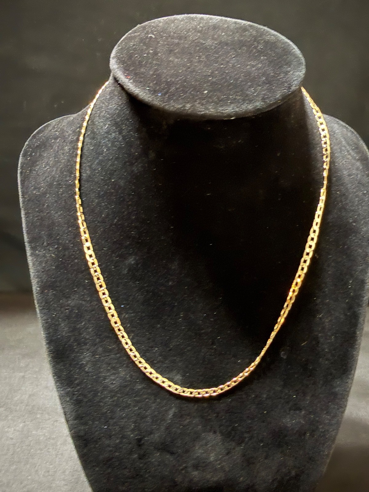cuban necklace chain 18k gold filled stamped itally 750 16 inch 2.5 mm