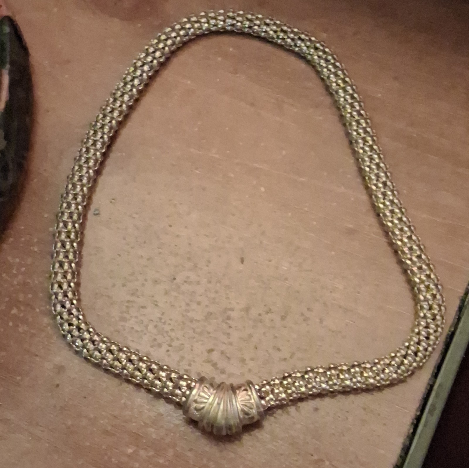 Gold Tone Rope Chain Necklace Metal Chain Style No Stone 0 Gemstones Undated