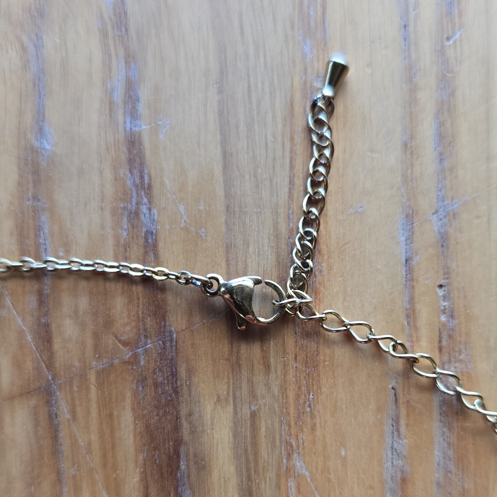 Gold Tone Rose Flower Charm Pendant Necklace Cable Chain Adjustable Lobster