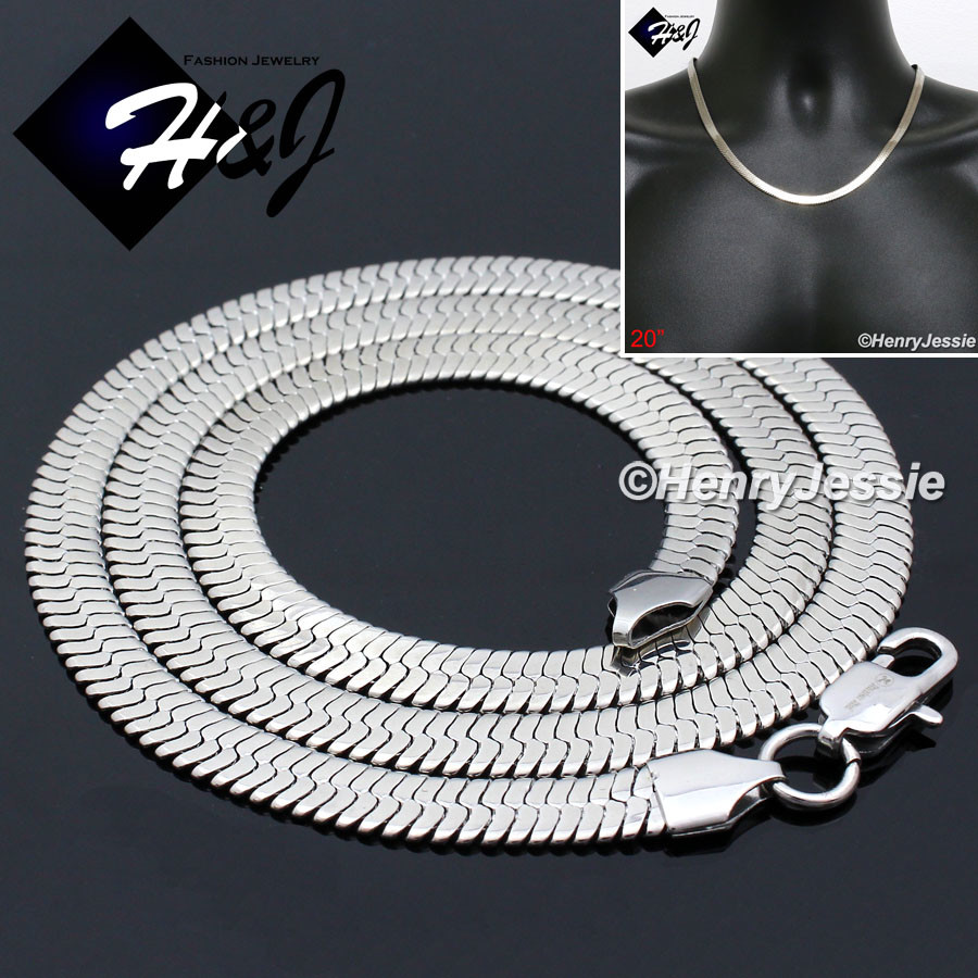 20″MEN’s Stainless Steel 6mm Silver Herringbone Chain Necklace*N159
