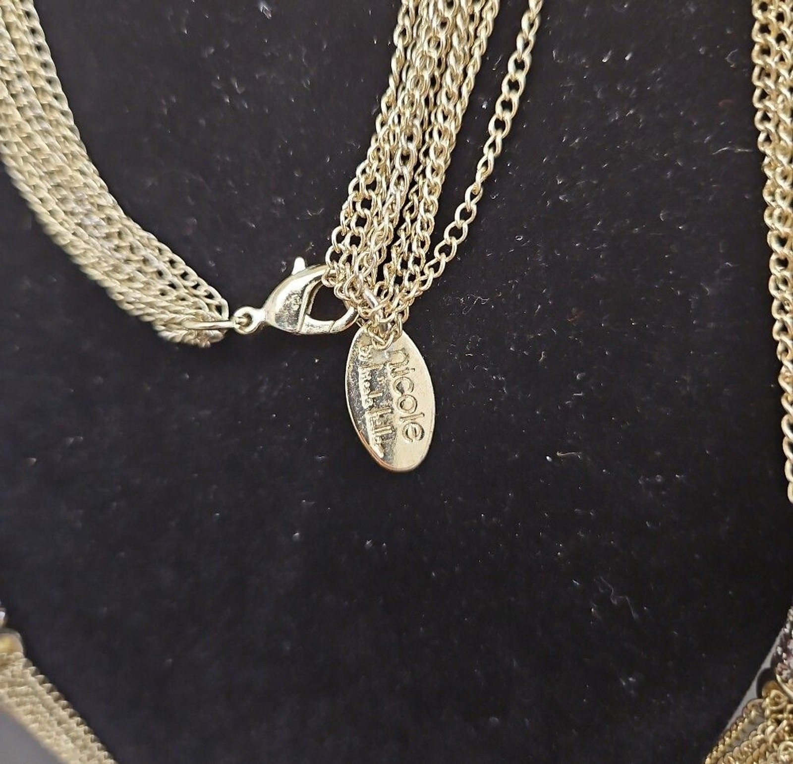 Nicole Miller Gold-Tone Layered Chain Necklace with Pave Accents