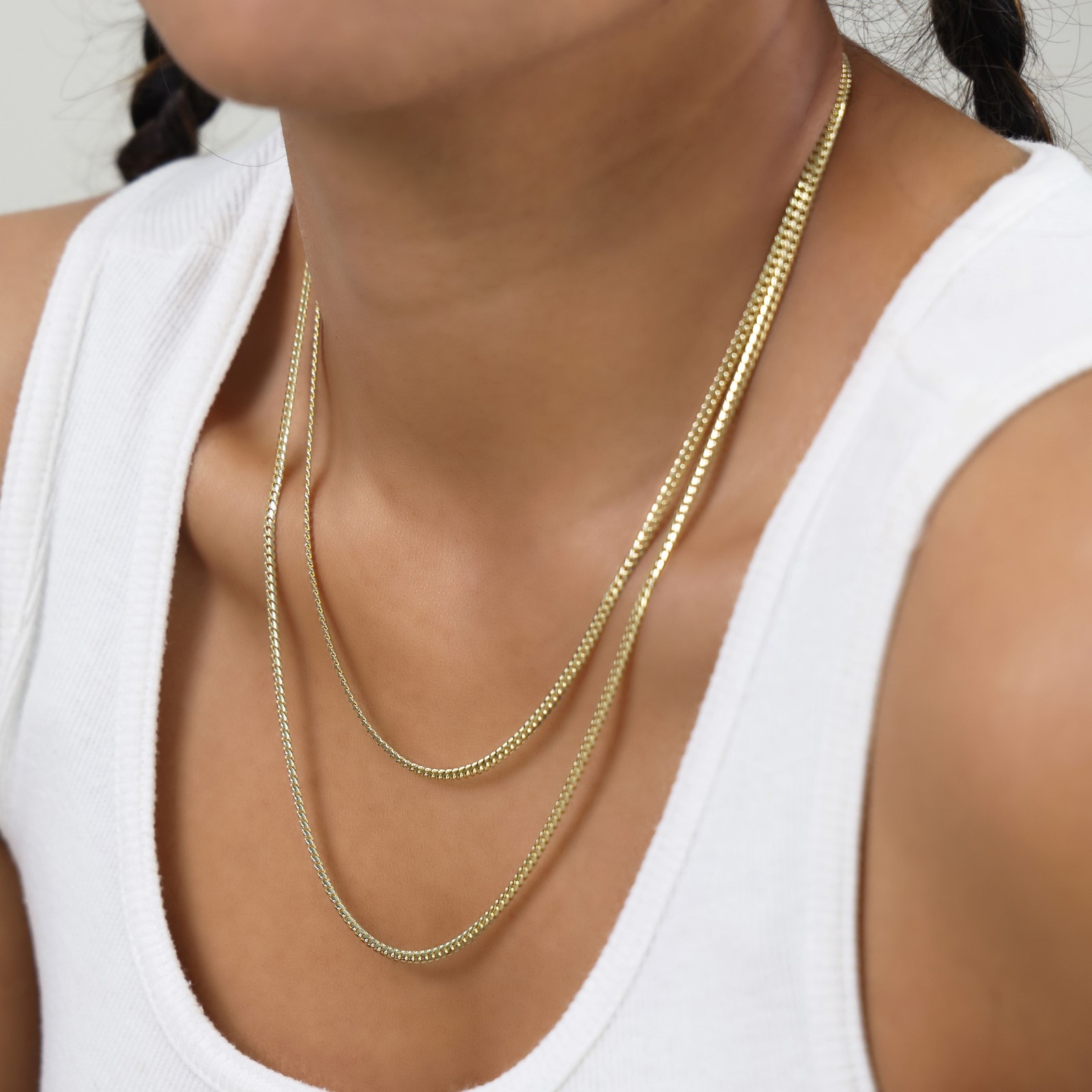 10K Yellow Gold Solid 2.7mm Miami Cuban Link Chain Necklace Lobster Clasp 20″