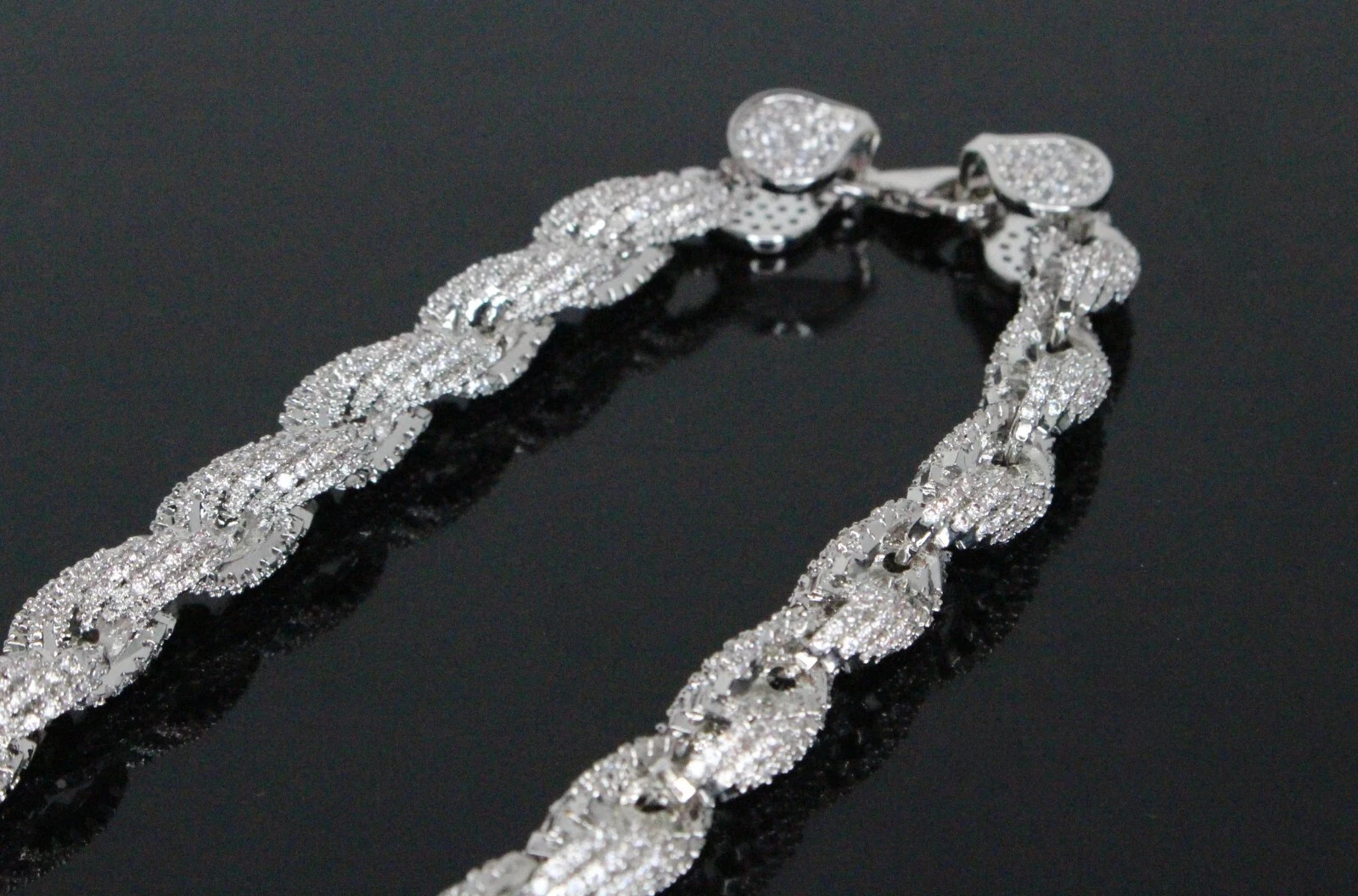 14k STAMPED 8mm ICE OUT Rope Chain Necklace 64ctw Lab Sim Diamond 150g+ HEAVY !