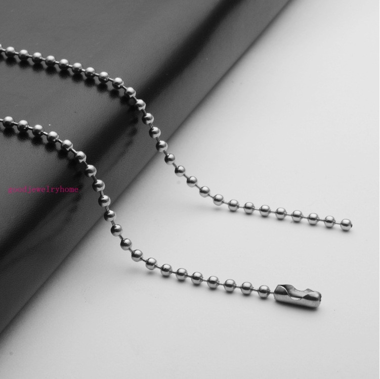 1.5mm-10mm New Stainless Steel Silver Men/Womens Necklace Bead Ball Chain 16-40″