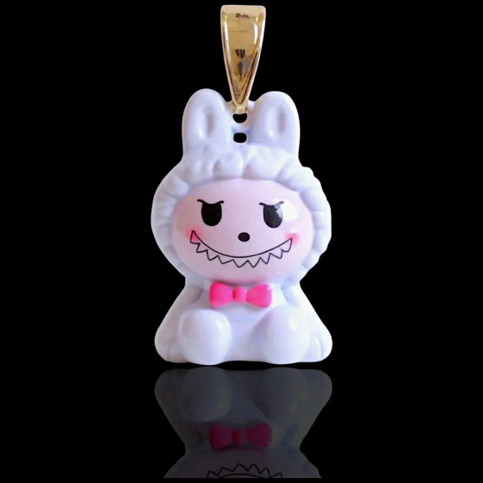 18K Gold Labubu Charm Pendant Necklace Pendant