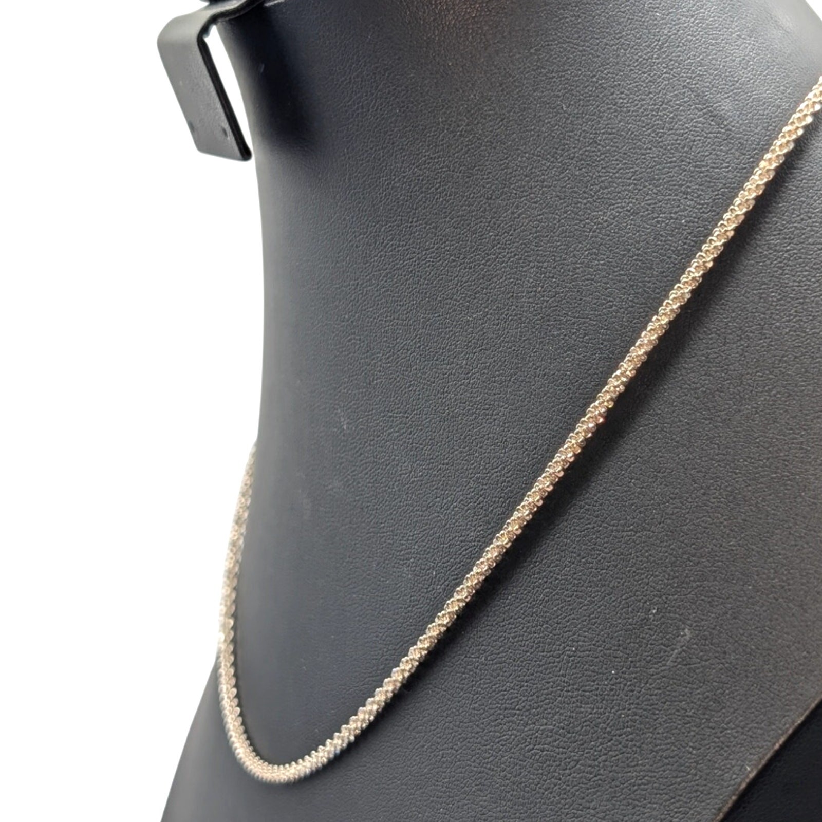 925 Sterling Silver Sparkle Glitter Margarita 2.8mm Chain 19″ Necklace