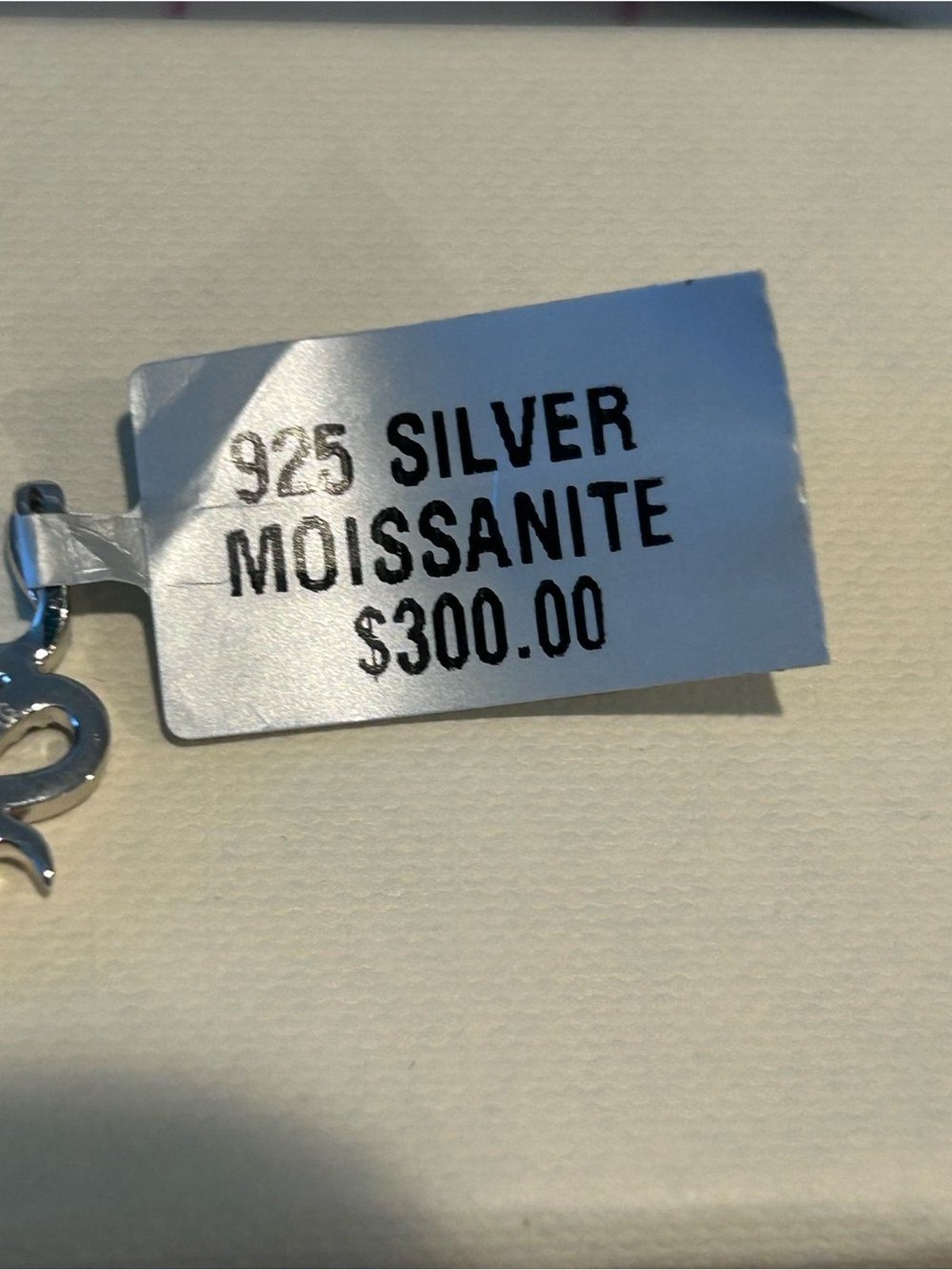 Sterling Silver Snake Pendant with Moissanite