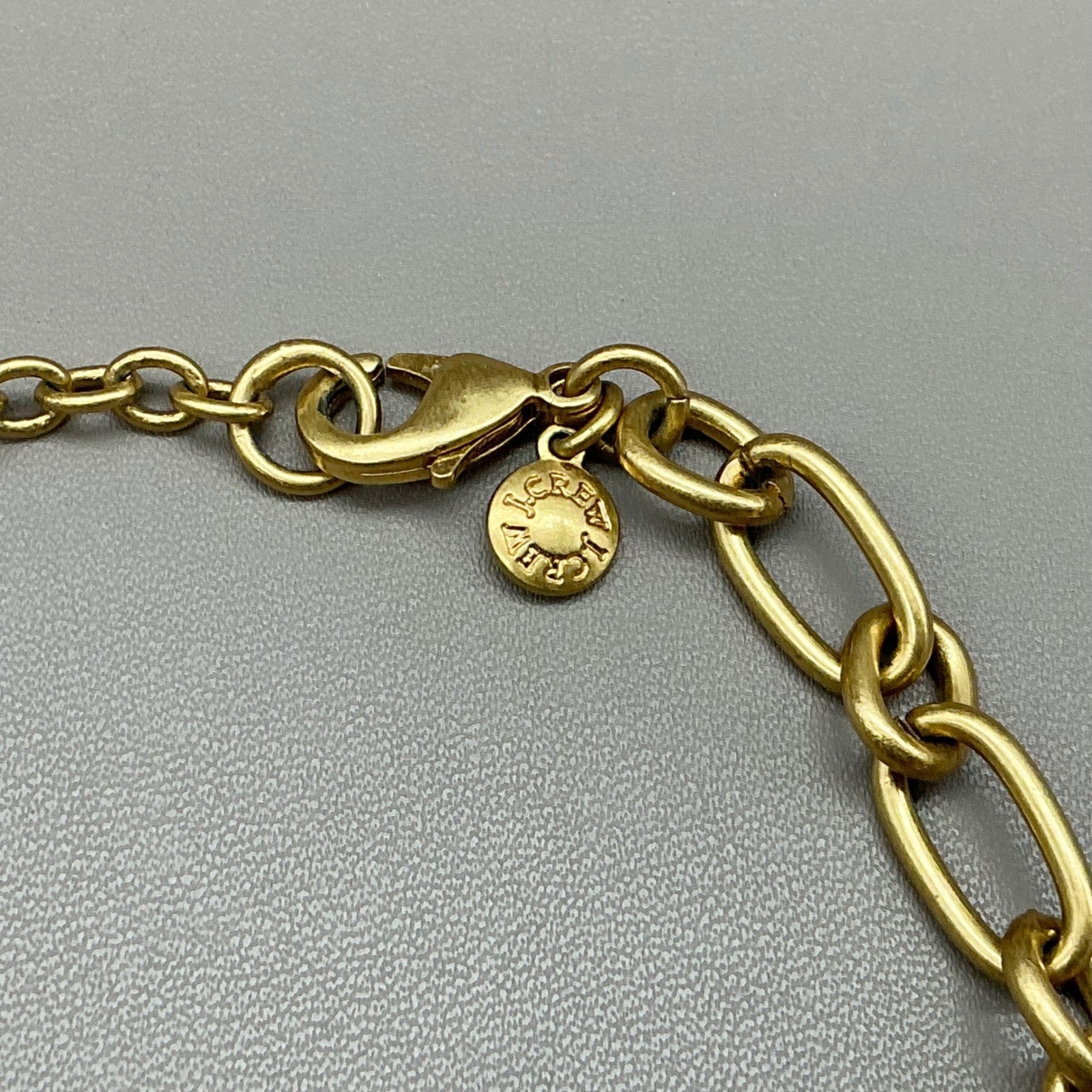 J.Crew Necklace Tortoiseshell Resin Link Statement Gold Tone Chain 18-20 In