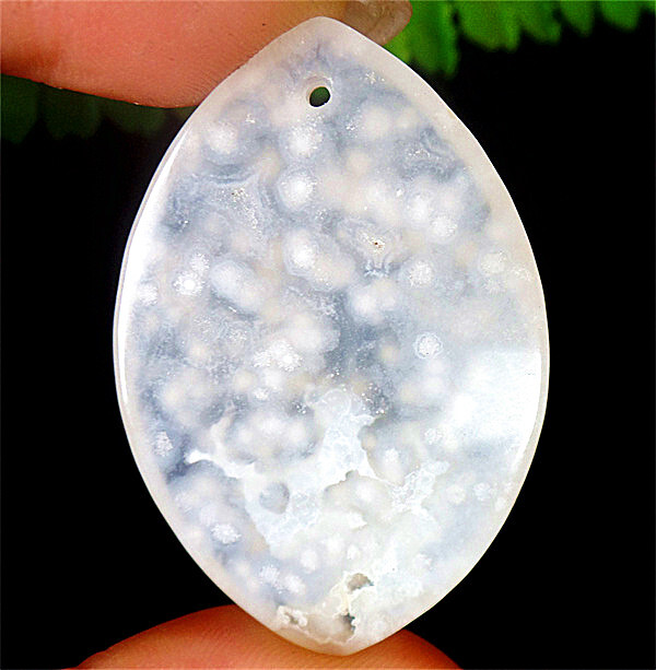47x32x7mm Natural Cherry Blossom Agate Healing Marquise Pendant Bead BV68425