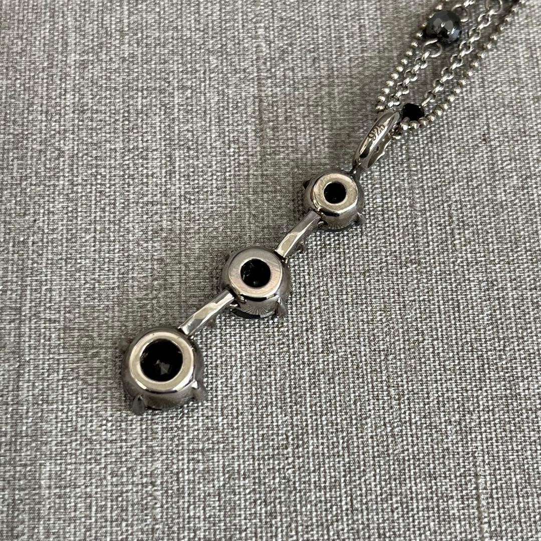 H SILVER 925 Black Onyx Necklace 46 10.2