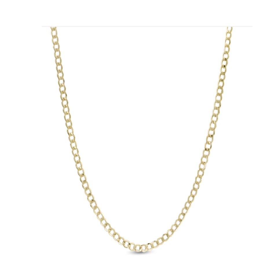 18K Yellow Gold Filled 16″-32″ inch 3mm Flat Cuban Curb Link Chain Necklace T70G