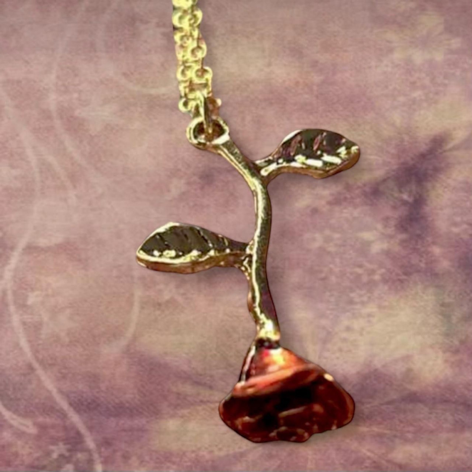 ꧁ᬊᬁ sweetest rose drop gold plated necklace ᬊ᭄꧂