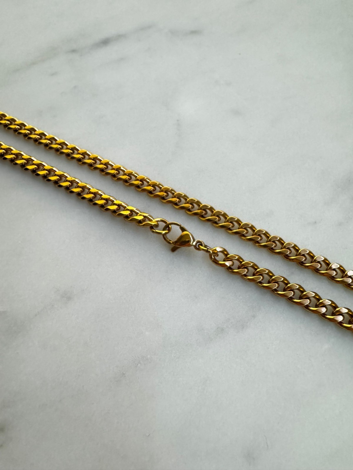 Nike Necklace – Swoosh Necklace – 5mm Cuban – 22″ Chain – Gold – Fathers Day Y2K