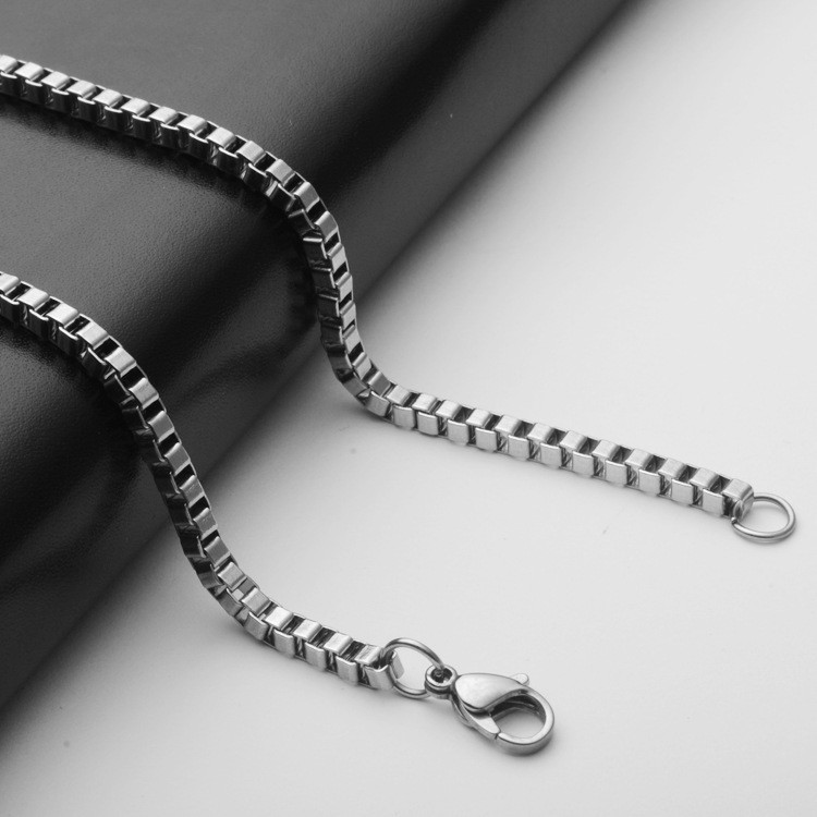 1.5/2/2.5/3mm Wholesale REAL Stainless Steel Box Chain Necklace 16-36”