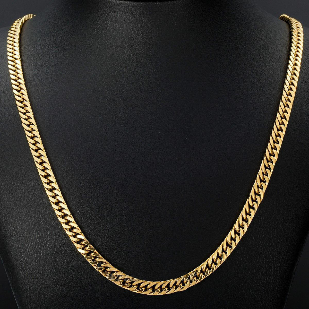 6/8/10/12/14mm Mens Boys 316L Stainless Steel 18K Gold Curb Cuban Chain Necklace